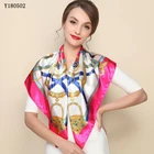 Design Women Crown Design Fashion Printed Women Silk Scarf Summer Shawl