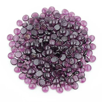 Clear Shinny Purple Glass Beads