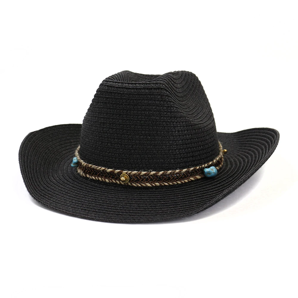 black summer cowboy hat