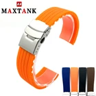 Lock Strap Double Lock Buckle Multi Color Size Sport Tire Pattern Wrist Rubber Silicone Watch Strap Band