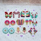 Earrings AC1574-60mm High Quality Acrylic Candy Earrings Christmas Earrings Eco-friendly Laser Cut 2.4inches