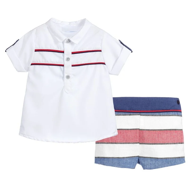 Wholesale Children's Clothing Summer T-shirt And Pants Two Piece Set Newborn Baby Boys Clothes