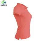 Womens Golf OEM Service Womens Polo Shirts Short Sleeve Stretch Pique Casual Slim Fit Tee Sample Service Golf Apparel