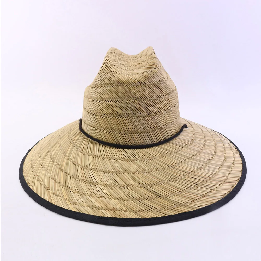 Wide Brim Safari Straw Lifeguard Hat 