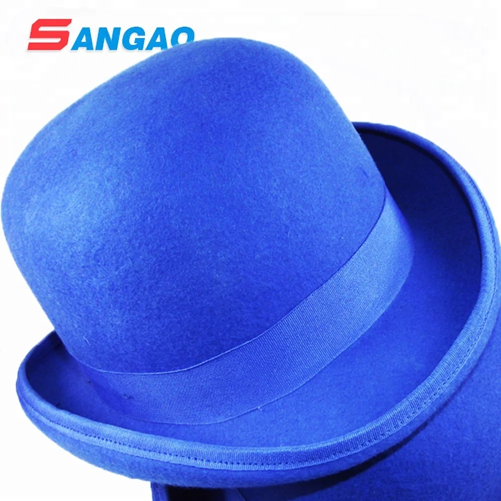 blue bowler hat