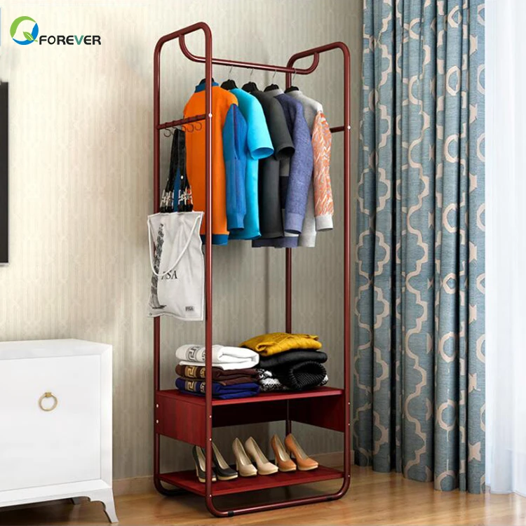 Modern Coat Rack Bedroom Clothes Hanger Stand Multi-Function Rack