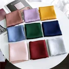 Square Scarfs Women Silk Like Scarf Square Satin Hair Scarf Fashion Solid Color Neck Scarfs For Women