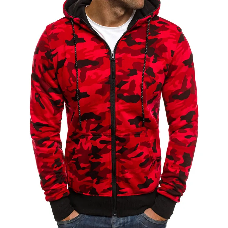 red camo hoodie