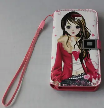Pretty Girl Design Leather Case Cover For Apple iphone 5 5G