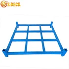 Heavy Duty Folding Metal Stacking Material Handling Blue Truck Ajustable Tire Post Rack System For Warehouse Storage