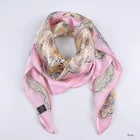 Scarf Silk Scarf Manufacturers Print Navy Orange Scarf Turkey Silk Scarf