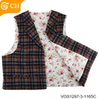 Ladies Waistcoat Wool Waistcoat Custom Latest Fashion Plaid Turn-down Collar Wool Ladies Waistcoat