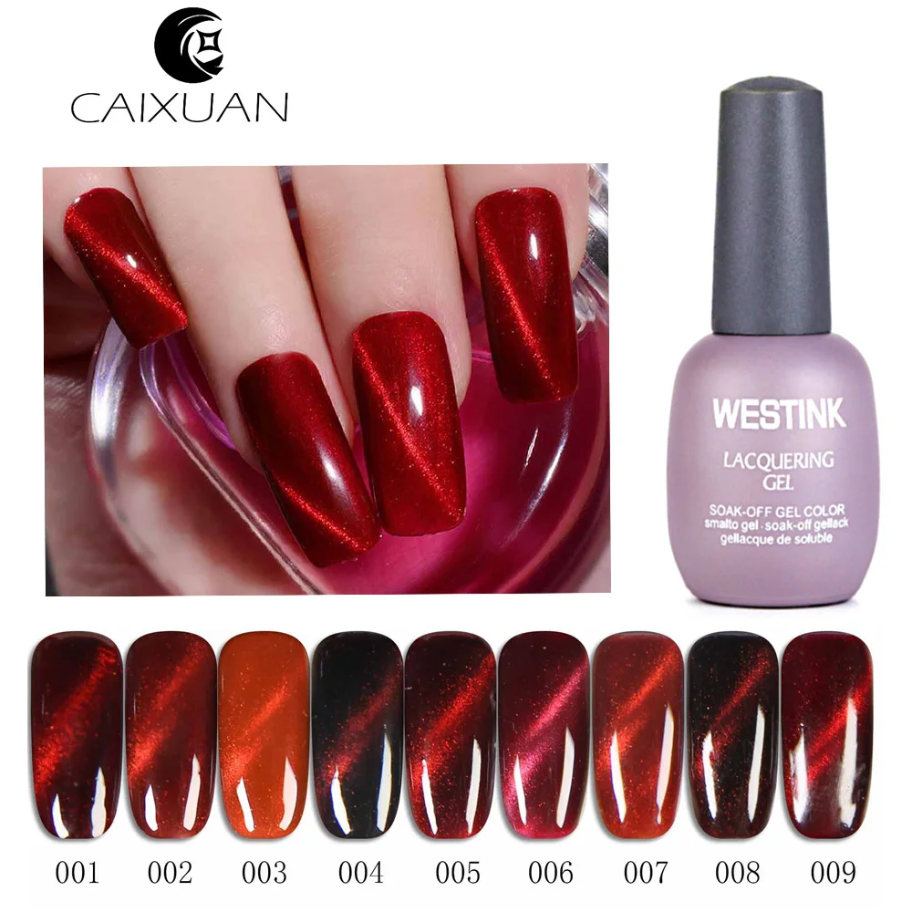 Caixuan Westink Brand Flame Red Cat Eye Gel Serie 9 Colors Oem Available Uv Led Gel Nail Polish View Uv Gel Nail Westink Product Details From Guangzhou Cai Xuan Cosmetics Co Ltd