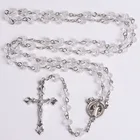Gift Beads Catholic Rosary Beads Catholic Rosary Gift ITALY Religious Items Clear Facet Crystal Beads Rosary