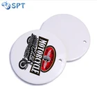 Ornament Christmas Ornament Sublimation Ornament Sublimation 2 Sides White Ceramic Blank Round Shape Ornament For Christmas