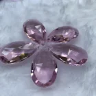 Crystal Glass Beads Crystal Pink 38mm Crystal Glass Chandelier Teardrop Pendants Beads