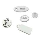 Small MOQ sterling silver customized jewelry logo charm