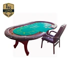Seat Table Casino Poker Table 10 Seat Solid Wood Folding Casino Texas Hold'em Poker Table With Chairs