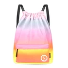 School Wear Foldable Backpack Foldable School Drawstring Backpack Wear Resistance Backpack Bags