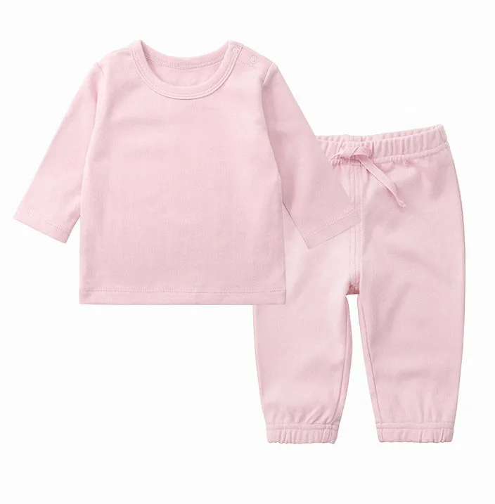 manufacturer Baby Boys & Girls Long Sleeve T-Shirt Tops And Pants Clothes Set