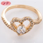 Diamond Jewelry Ring For Wedding Hot Trending 18K Gold Dubai Wedding Brass Diamond Rings Jewelry For Women