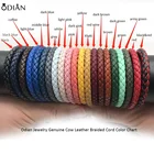 Leather Cord Cord Odian Jewelry Genuine Braided Round Cow Flat Leather Cord For Bracelet Jewelry