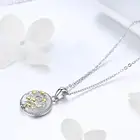 Tree Jewelry Treetree 925 Sterling Silver Tree Of Life Charm Fritillaria Necklace Tiny Gold Heart Jewelry