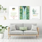 Painting Colorful Modern Green Plant Print Canvas Wall Art Decor Watercolor Cartoon Painting The Living Room