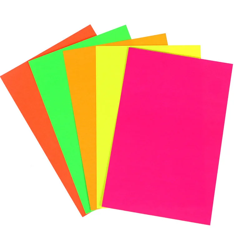 A5 Coloured Art & Craft Sheets 80gsm Paper Bright Pastel Neon Laser Inkjet 