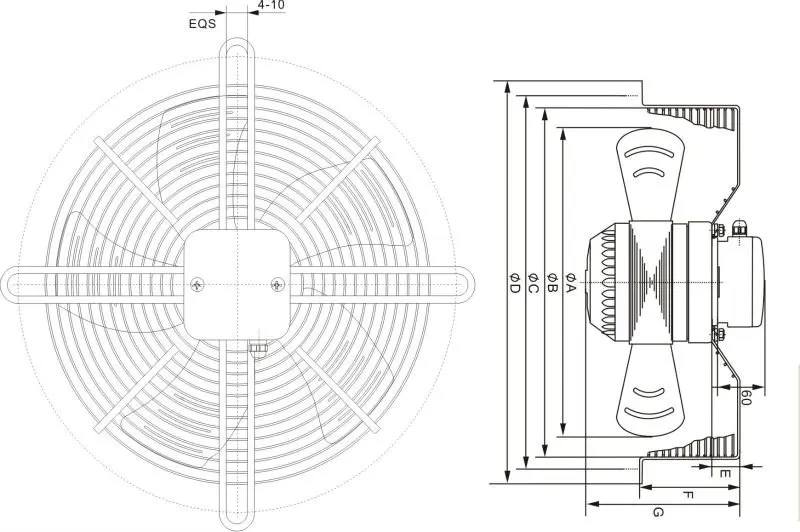 Axial Flow Fan, Steel, 500 - detail 6