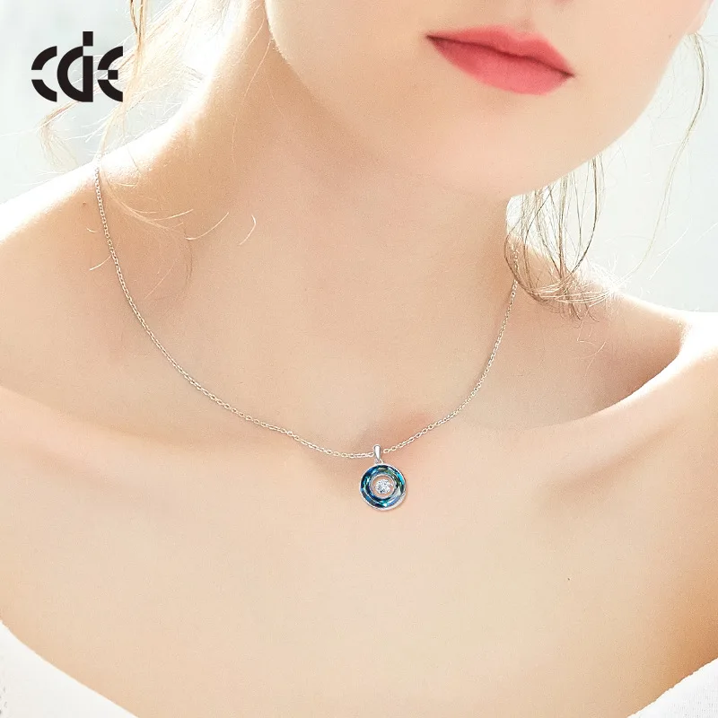 New Arrival 2021 Jewelry 925 Gemstone Circle Pendant Necklace