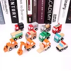 Gift Toy Wooden Toys Kids Gift Trains Model Wood Railway Helicopter Car Truck Accessories Toy For Kids Wooden Car Toys