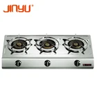 Burner Cooktop Gas Cooker Stove Sales Hot 3 Big Burner 0.4mm Stainless Steel Cooktop Kitchen Appliance Gas Stove/gas Cooker