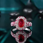 Ruby Natural Ring Rubyruby Pigeon Blood Ruby Natural Diamond Silver White Gold Ring Jewelry With Guldplaterade Smycken