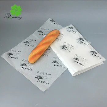 Custom Logo Food Grade Parchment Burger Printed Sandwich Wrapping Paper anti-oil paper