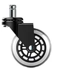 Wheel Caster 3-inch Rollerblade Style Office Chair Caster Transparent Pu Screw Chair Casters