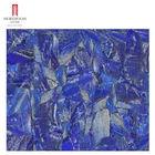 Blue Gemstone Slab Kitchen Countertop Gemstone Horizontal Cut Blue Lapis Lazuli Slab