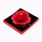 Jewelry Richpack Luxury High End Custom Wedding Ring Packaging Plastic Hinged Jewelry Box With Flower