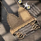 Crochet Top Tops New Knit Crochet Cami Summer Bikini Beach Crop Top Women Bralette Halter Neck Crop Tops