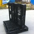 Pallet 1200x1000x125 Mm Perimeter Base Black Plastic Pallet For Transport