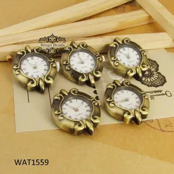 Bronze Antique Style Watch Face for beading and Jewellery Making