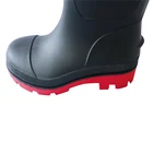 Shoes Resistant High Quality Waterproof Safety Shoes PVC Work Boots Puncture Resistant With Steel Midsole