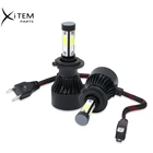 Led Lights Cob Hot Sell H4 Led Lights 4 Sides LED Headlight X7 6000K 8000LM Led Headlight Bulb H4 H7 H11