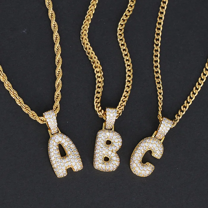 18kgp Gold Hip Hop Bubble Letter 