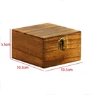 Wooden Box Wood Box Small Paulownia Vintage Style Carbonize Wooden Box Small Jewelry Customize Gift Packing Box