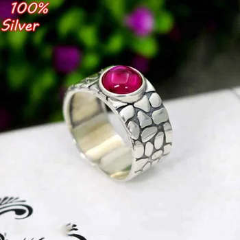 100% 925 Sterling Silver Retro Jewelry Adjustable Rings Blank Setting Antique Pave Ring Base For Inlay DIY Accessories