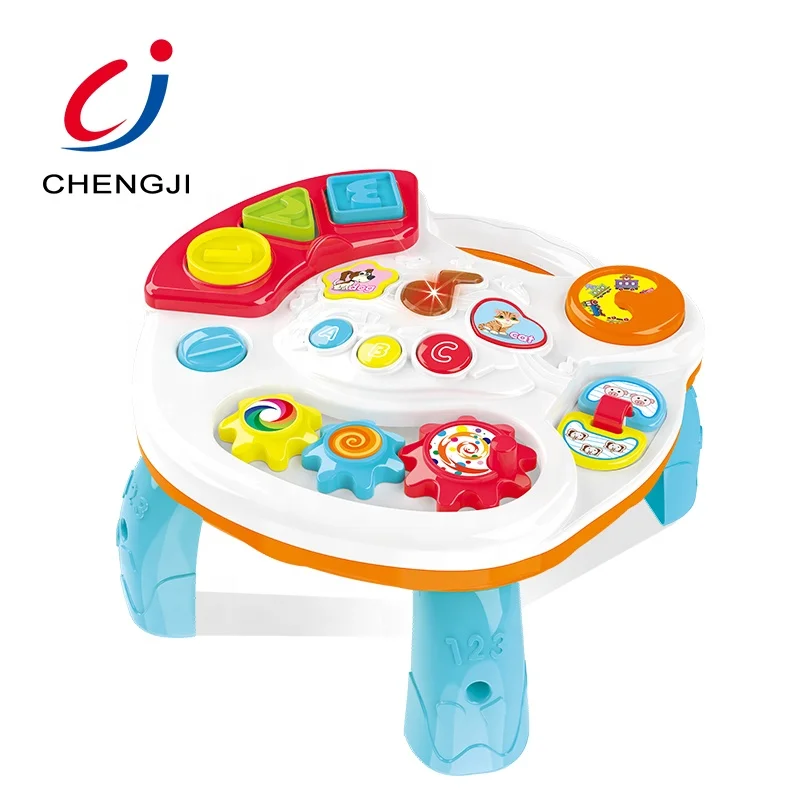 Multi-function kids educational musical electrical cheap  learning desk toy