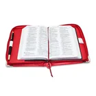 Book Cover Extra Large Size 10x7x2.75" Bible Book Pu Leather Cover Zip Closer