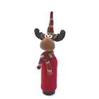 Christmas Decorative Novelty Custom Christmas Festival Decorative Knitted Hat Reindeer Wine Bottle Cover