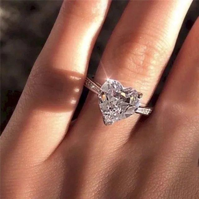 Shining Aaa Heart Crystal Zircon 
